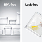 VAKUEN Premium Airtight Food Storage Containers, Mini 9P/SET include Vacuum Sealer, Smart One-Click Seal Lid, No Hinges, 100% Leak Proof, BPA-FREE, Dishwasher, Freezer & Microwave Safe