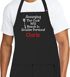 Personalized Chef Apron for Men, Custom Embroidered Design, Professional Kitchen Cooking BBQ Grilling for Dad, Decorated in USA