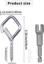 100 PCS Silver Eye Screw Hooks for Hanging Heavy Duty with Safety Buckle.Metal Ceiling Hooks for Hanging Plants Cup Wind Chime Bird Feeders Patio Lights at Indoor&Outdoor