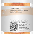 BAKELL Neon Orange Edible Glitter, 25 Grams | TINKER DUST Edible Glitter | KOSHER Certified | 100% Edible Glitter | Cakes, Cupcakes, Cake Pops, Drinks, Dessert Vegan Glitter & Dusts (25g, Neon Orange)