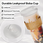 Dodoko Reusable 24 oz Boba Cup and Straw - White