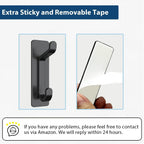 Wall Hooks for Coat and Towel: 13LB Adhesive Door Hanger Stick on, Black 6 Pack