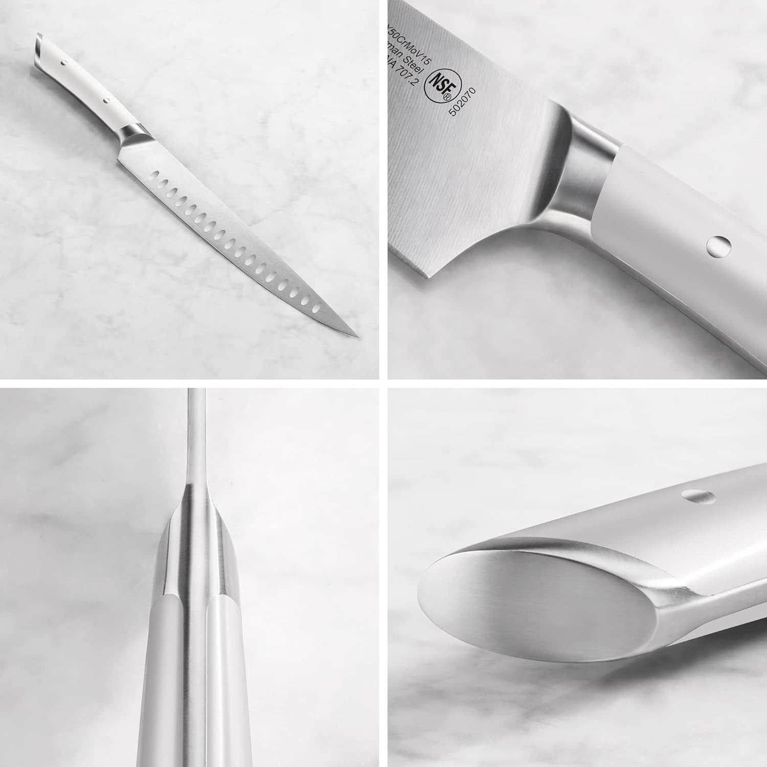 Cangshan HELENA Series German Steel Forged 2-Piece Carving Set (White)