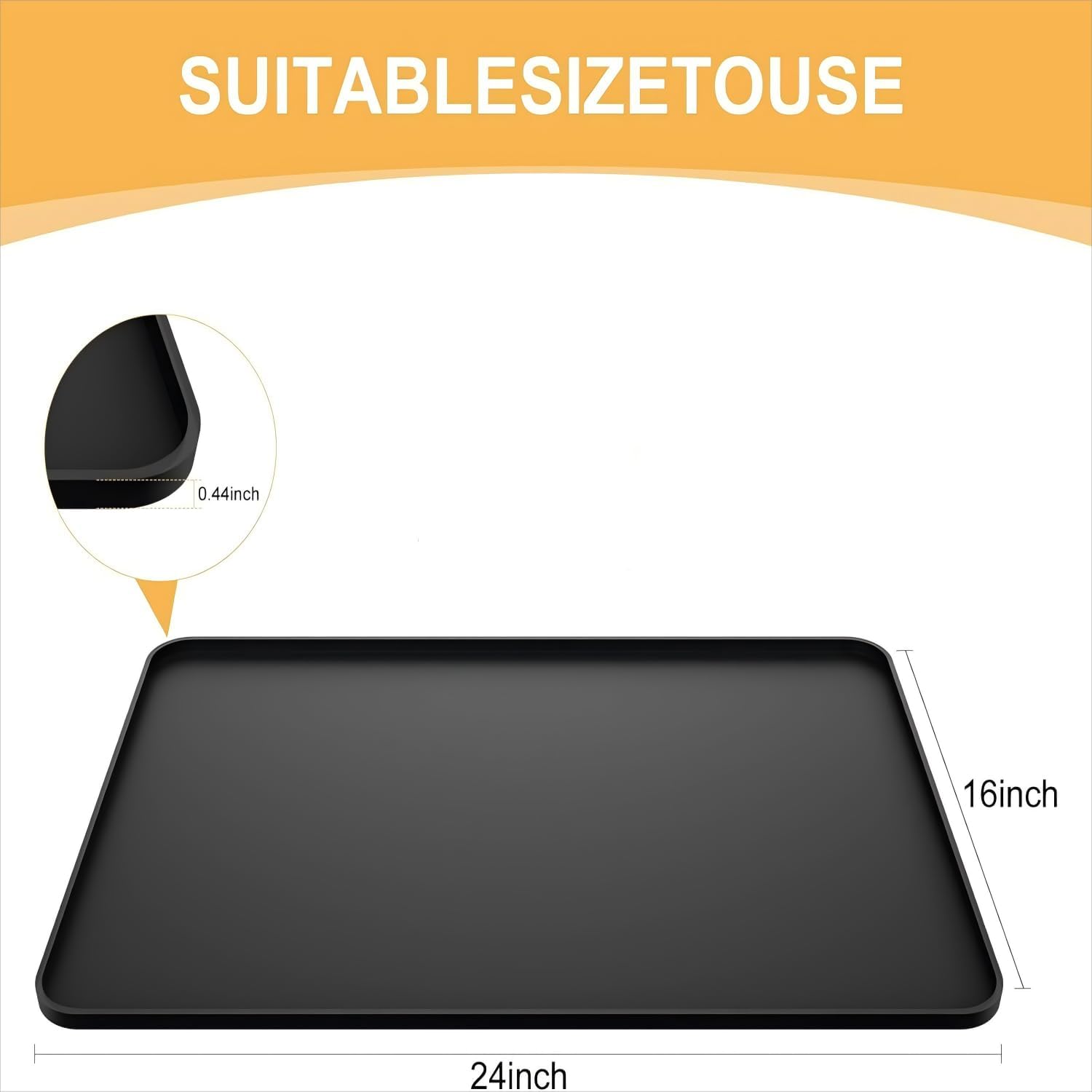 Coffee Mat, Bar Mat for Kitchen Counter, 16"x24" Kitchen Coffee Bar Pad, Anti-Slip, Heat Resistant Pad for Espresso Machines, Dinner Plates, Ice Cream Machines, Espresso Accessory