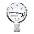 SENCTRL 0-20 Psi Pressure Cooker Canner Gauge Replacement Part, 2" Dial Size, Stainless Steel Case, 1/8" NPT Male Lower Mount, Waterproof, with Silicone Adapter and Nut, for Pressure Cooker Canning