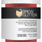 Maroon Red BREW GLITTER Edible Glitter For Drinks, Cocktails, Beer, Garnish Glitter & Beverages | KOSHER & HALAL Certified | 100% Edible & Food Grade | Vegan, Gluten, Nut Free (25g, Maroon Red)