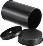 JUXYES 12 Pack Tea Tins Canister with Airtight Double Lids, 16 oz Loose Leaf Tea Storage Airtight Kitchen Canisters Tins Can Box for Storage Loose Tea Coffee Herbs and Spices, Black