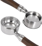54mm Bottomless Portafilter with Double Shot Filter Basket & Wood Handle for Breville Barista Express Impress, Barista Touch Impress, Barista Pro, Infuser, Duo-Tem Pro, Bambino Plus Espresso Machine