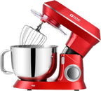 Kitchen in the box Stand Mixer, 900W 7.5QT Kitchen Electric Mixer, 6-Speed Tilt-Head Food Mixer for Baking with Dough Hook,Wire Whip,Beater (Red)