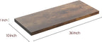 Wall Shelf Set of 1, Rustic Brown Floating Shelves 36 in W x 10 in D x 1 in H, Wooden Floating Wall Shelf with Invisible Brackets for Living Room/Bedroom/Bathroom/Kitchen Storage and Decor