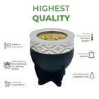 Premium Argentina-Uruguay Yerba Mate Cup and Bombilla Set, Organic Gourd Tea Mug with Steel Straw (Bombilla) and Cleaning Brush, Handcrafted for Loose Leaf Yerba Mate Tea - Imperial Version