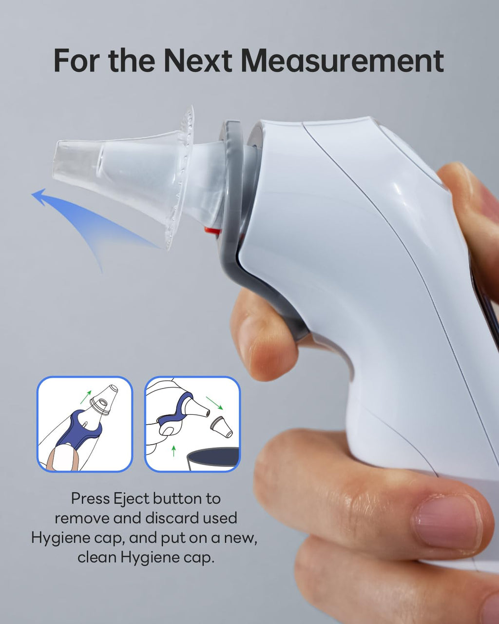 femometer Infrared Ear Thermometer for Adults & Kids, Highly Accurate, 1s Result, 30 Memory Recall, 3-Color Fever Alarm, with 21 Disposable Probe Covers & Storage Case