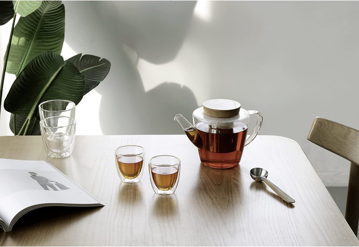 Viva Pure Loose Tea and Coffee Scoop – 1 Tbsp Measuring Spoon with Wood Handle