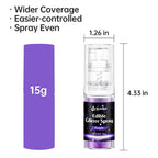 Purple Edible Glitter Spray - 15g Edible Purple Glitter for Cakes Food Grade Shimmer Powder Cake Spray for Cookie Decorating Chocolate Strawberry