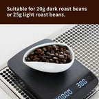 watchget Ceramic Coffee Dosing Cup & Tea Storage Tray, Single Dose Measuring Container for Coffee Beans & Loose Leaf Tea Dosing Vessel, White