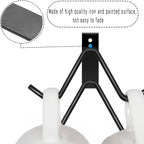 Cabinet Hook Mug Holder - Hanging Coffee Cup Rack for Kitchen, Under Cabinets Metal Hangers Organizer Shelf Storage Utensil (Black)