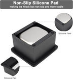 Espresso Knock Box, Coffee Knock Box for Espresso Grounds Disposal, Large Capacity, Equipped with Noise, Reduction Rubber Ring & Steel Holder, Ideal Tool for Espresso Machines, Black (Small)