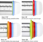 Rolling Pin and Pastry Baking Mat Set, Rolling Pins with Adjustable Thickness Rings, Stainless Steel Dough Roller for Baking Fondant, Pizza, Pie, Pastry, Pasta, Cookies (Purple)