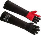 Long Welding Gloves 23.6 Inches 932℉,Heat/Fire Resistant Leather For Mig, Tig, Stick, Forge, BBQ, Grill, Fireplace