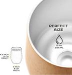 BALIBETOV 5 pcs large Yerba Mate Cup and Bombilla Kit, Includes one 12 oz Yerba Mate Gourd with Lid, Two Bombillas Mate Straw and one cleaning brush | Stainless steel | Double Walled