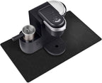Golener Coffee Bar Mat,Under Coffee Maker Mat,23"x15"Coffee Tray Mat Under Coffee Machine,Rubber Coffee Maker Mat,Under Appliance Mats,Silicone Hot Mat for Coffee Machine,Dish Drying Mat, Marble Black