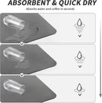 Coffee Mat - Absorbent Hide Stain Rubber Backed Dish Drying Mat for Kitchen Counter - Bar Mats for Countertops Accessories Fit Under Coffee Maker Espresso Machine