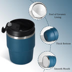 4oz Espresso Cups, Insulated Espresso Cups Set of 2, Expresso Shots Cup, Stainless Steel Shot Glasses for Coffee, Portable Espresso Travel Mug for Camping