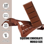 2 PCS Chocolate Molds, Candy Bar Mold, Silicone Deep Chocolate Bar Mold, Non-stick Eusable High and Low Temperature Resistant for Home-Made Chocolate (Rectangle)