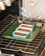 The Silicone Kitchen Silicone Individual Mini Loaf Pans - Reusable, Non-Toxic, BPA Free, Dishwasher Safe, Bento Box Accessories (12 Pack, Navy, White, Blue, Green)