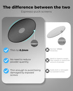 3 Pcs 58mm Espresso Puck Screen with Round Hole in the Middle - 0.2mm Ultra Thin Espresso Puck, Stainless Steel Reusable Coffee Filter, Suitable for La Marzocco/Gaggia (Black)