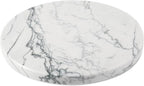 Koville Brazilian Natural Marble Cutting Board for Kitchen, 11inch Round Hand Crafted Marble Slab for Cheese, Charcuterie, Pastry Board - Wedding Gift, House Warming Gift(Maldivi)