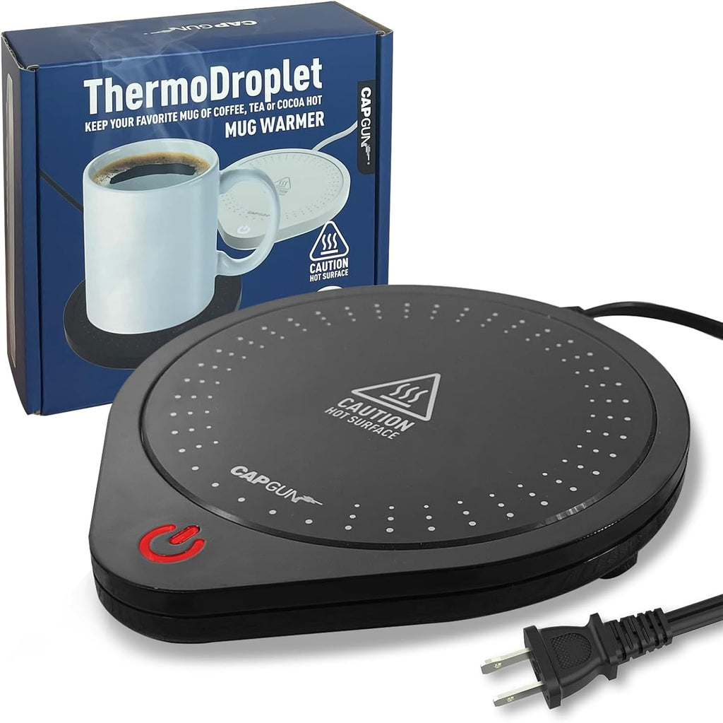 Electric Coffee Mug Warmers for Desk, 75℃ Precision Heating & Auto Shut Off, Spill-Proof Cup Warmer for Coffee/Tea/Milk/Hot Chocolate Beverages (Black)