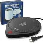 Electric Coffee Mug Warmers for Desk, 75℃ Precision Heating & Auto Shut Off, Spill-Proof Cup Warmer for Coffee/Tea/Milk/Hot Chocolate Beverages (Black)