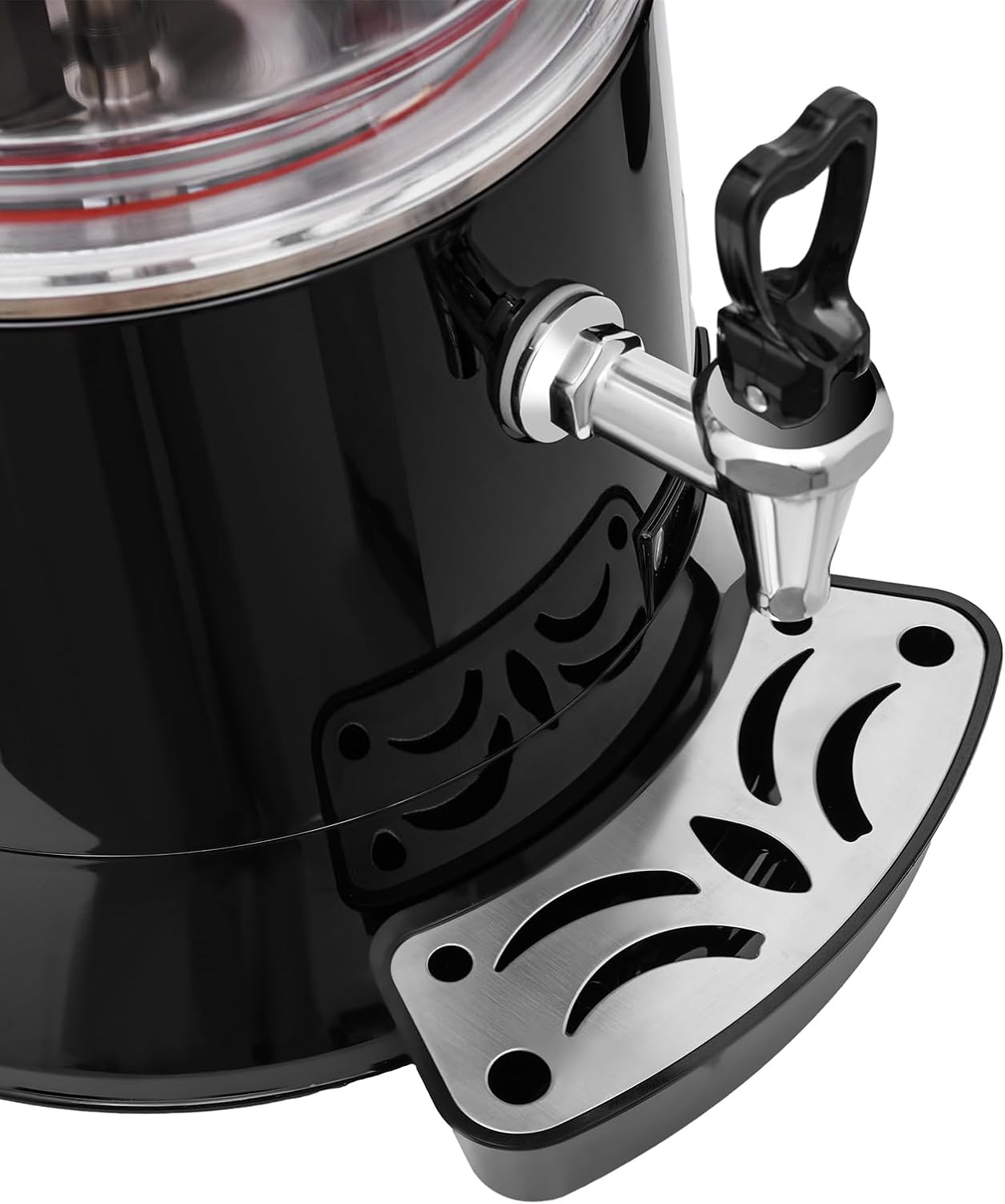 10L Commercial Hot Chocolate Machine Maker,110V Hot Chocolate Melting Machine,Temperature Adjustable Hot Beverage Warmer Dispenser for Chocolate Coffee Milktea (Black)