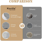 Koville Round Marble Pastry Cutting Board - 11" Gray Marble Cheese Board for Baking, Charcuterie, Pastry, Trivet - Non-Stick Heat Resistant Stone Cutting Boards for Kitchen