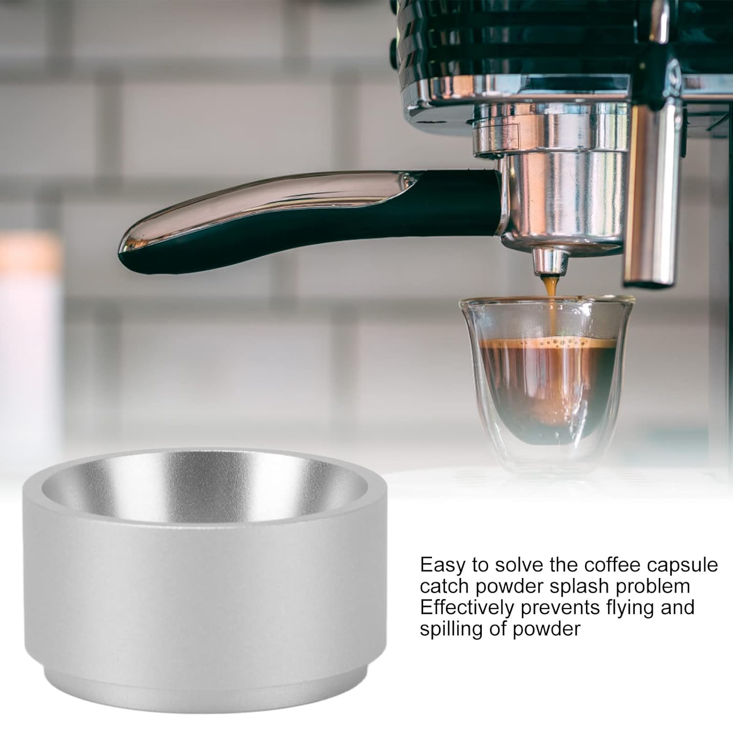 Topyond 28mm Dosing Funnel, Espresso Portafilter Funnel, Aluminum Alloy Coffee Dosing Ring, Precision Dosing Tool for Coffee Capsule