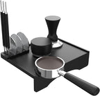 Espresso Tamping Pad, Silicone Espresso Tamper Mat Small Coffee Tamping for Home Kitchen Office Bar Shop Worktop Espresso Machine, Smooth Surface, Easy to Clean, Black 7.7 x 5.8 inch