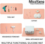 Silicone Dish Drying Mat for Multiple Usage,Easy clean,Eco-friendly,Heat-resistant Silicone Mat for Kitchen Counter or Sink,Refrigerator or Drawer Liner Pink 5XL 36inches x 18inches