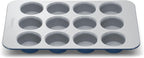 Caraway Non-Stick Ceramic 12-Cup Muffin Pan - Naturally Slick Ceramic Coating - Non-Toxic, PTFE & PFOA Free - Perfect for Cupcakes, Muffins, and More - Navy