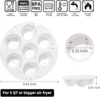 Silicone Egg Bite Molds Air Fryer Muffin Pan for Baking Non-Stick Silicone Egg Molds 7 Cups Air Fryer Cupcake Mold for Mini Muffins, Tart, Mini Cupcake BPA Free