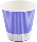 Restaurantware 8 Ounce Double Wall Disposable Coffee Cups, 500 Insulated Light Purple Paper Tumblers with Ripple Wall Design, Lids Sold Separately for Hot Drinks like Tea, Hot Chocolate and More