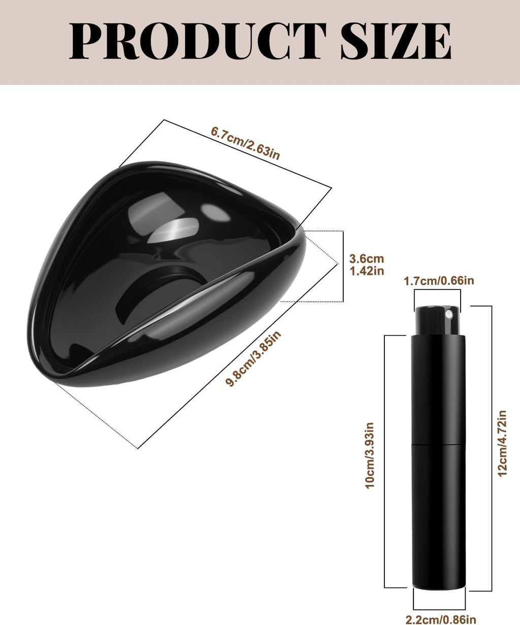 Ceramic Espresso Dosing Cup & 10ml Aluminum Glass Coffee Spray Bottle, Coffee Dosing Cup Precision RDT Kit for Baristas & Home Brewing, Black