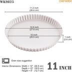 CHEFMADE 11-Inch Round Tart Pan with Removable Loose Bottom, Non-Stick Carbon Steel Quiche Pan for Oven Baking (Champagne Gold)