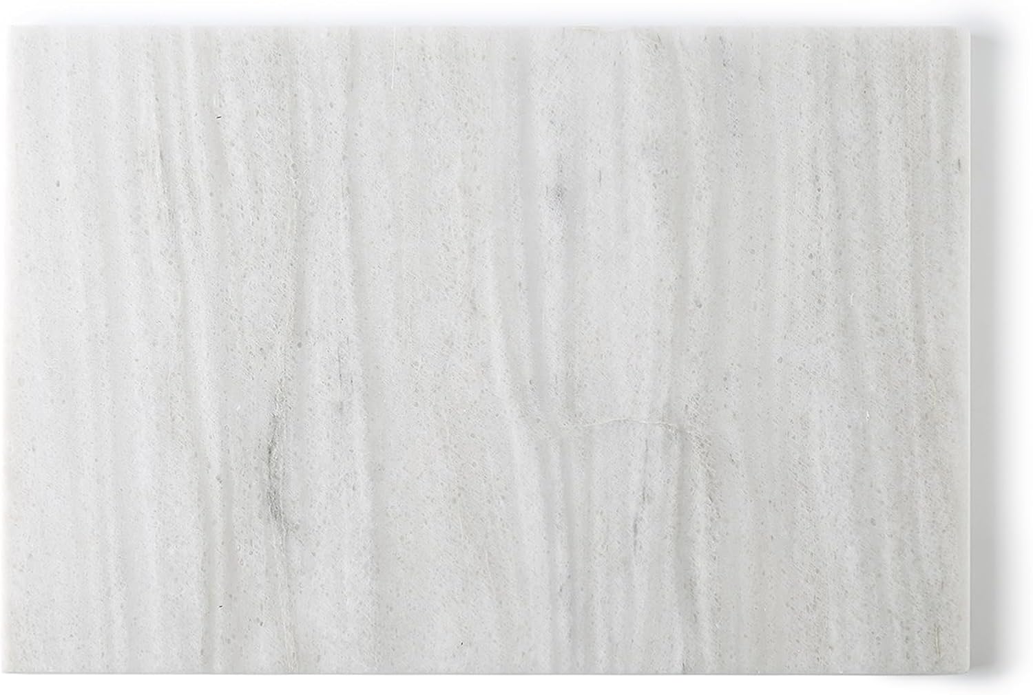 Koville Natural Marble Cutting Board for Kitchen Countertop, 12" x 8" Pastry Bread Macaron Display Board, Real Stone Slab Marble Cheese Boards, Bathroom Perfume Tray Candle Plate(Nestos White)