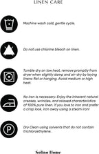 Solino Home Linen Kitchen Apron for Men & Women - 100% Pure Linen Indigo/Ivory Bib Apron with Front Pockets - Handcrafted from European Flax