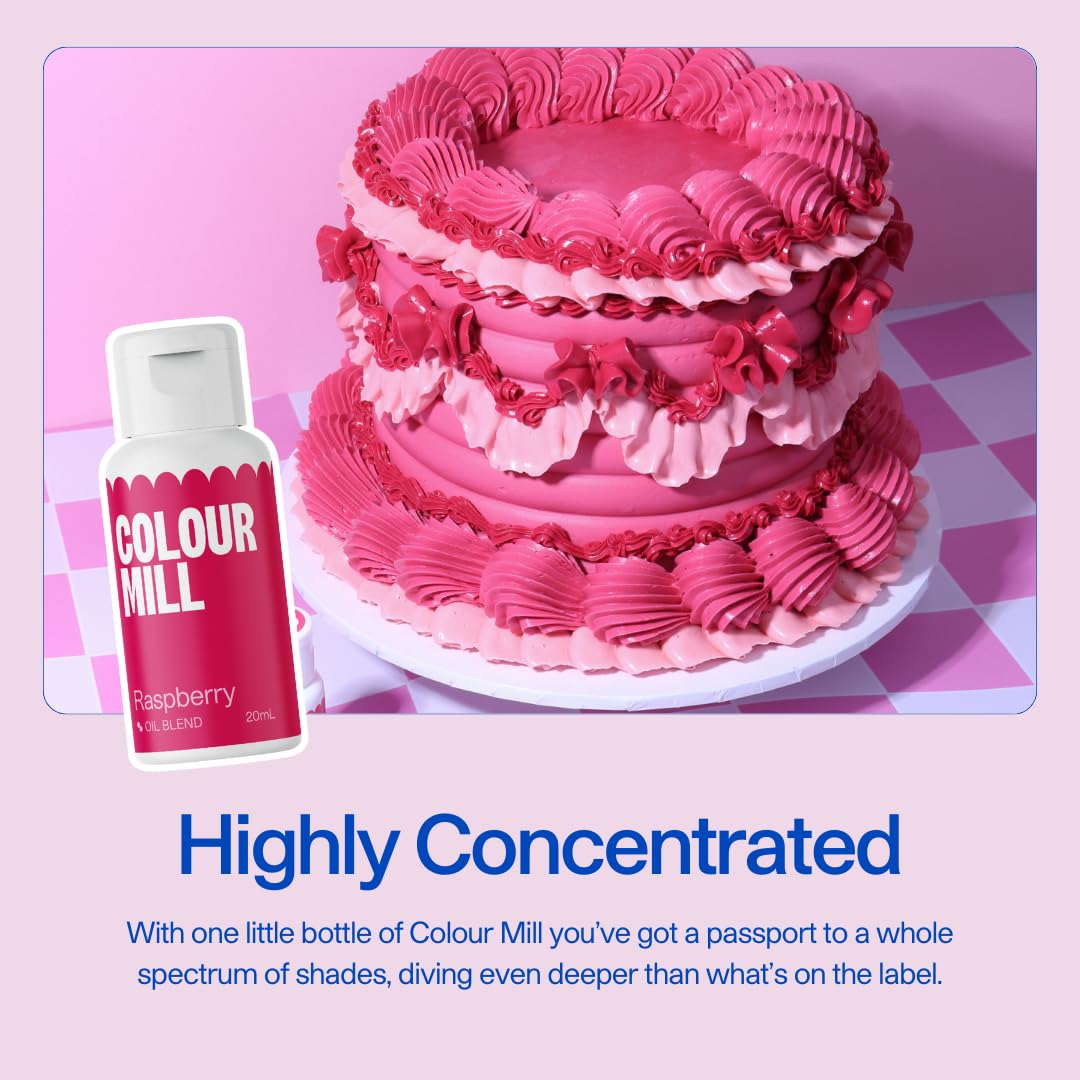 Colour Mill Oil-Based Food Coloring, 20 Milliliters Each of 6 Colors: Baby Blue, Navy, Royal, Sky Blue, Teal and Tiffany