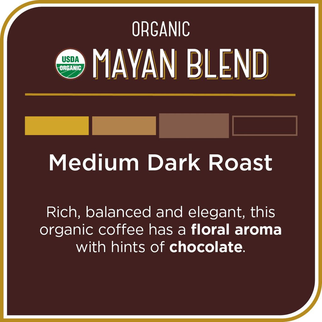 Don Francisco's Organic Mayan Blend Coffee - 100 K-Cup Compatible Single-Serve Pods - 100% Arabica - Bold Flavor with Floral Aroma and Chocolate Hints - Compatible with Keurig Brewers