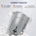 Milk Frother, Elec3 4 in 1 Electric Frother and Steamer 8.1oz/240ml Milk Warmer Coffee Foamer, Automatic Warm and Cold Foam Maker for Latte,Cappuccino,Macchiato,Chocolate