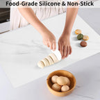 Silicone Mats for Kitchen Counter Thicker Extra Large Heat Resistant Mats Countertop Protector Liners for Bottom of Oven Air Fryer Coffee Maker, 24" x 16" x 2 mm, Translucent