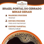 Fresh Roasted Coffee, Brazil Minas Gerais, 2 lb (32 oz), Light Roast, Kosher, Whole Bean